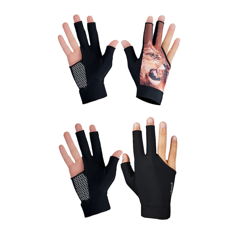 BOODUN kvėpuojančios minkštos neslystančios sportinės lazdos biliardo pulo kamuoliukų šaudyklės 3 pirštais aukštai elastingos pirštinės