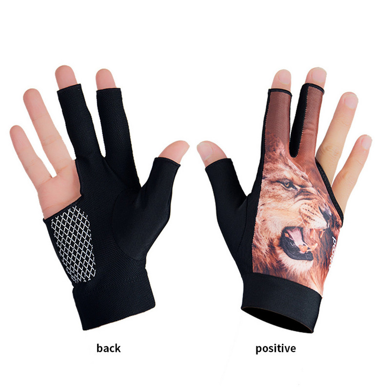 BOODUN kvėpuojančios minkštos neslystančios sportinės lazdos biliardo pulo kamuoliukų šaudyklės 3 pirštais aukštai elastingos pirštinės