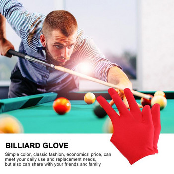 Γάντια μπιλιάρδου 2τμχ Γάντι προπόνησης μπιλιάρδου 3 δάχτυλα Αναπνεύσιμο, αντιολισθητικό, κεντημένο αθλητικό γάντι Pool Cue ελαστικότητας