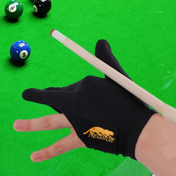 Γάντια μπιλιάρδου 2τμχ Γάντι προπόνησης μπιλιάρδου 3 δάχτυλα Αναπνεύσιμο, αντιολισθητικό, κεντημένο αθλητικό γάντι Pool Cue ελαστικότητας