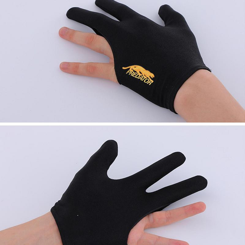 Γάντια μπιλιάρδου 2τμχ Γάντι προπόνησης μπιλιάρδου 3 δάχτυλα Αναπνεύσιμο, αντιολισθητικό, κεντημένο αθλητικό γάντι Pool Cue ελαστικότητας