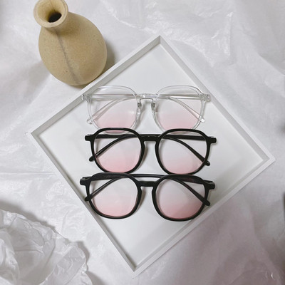 Ochelari Fashion Blush Anti Light Blue Gradient Femei Oversized Round Frame Lentile Ochelari Transparenti Ochelari Universali
