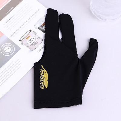 1 vnt. trijų pirštų biliardo pirštinės su biliardo pirštinėmis kairiajai rankai Lycra audiniai, siuvinėjimas, biliardo aksesuaras