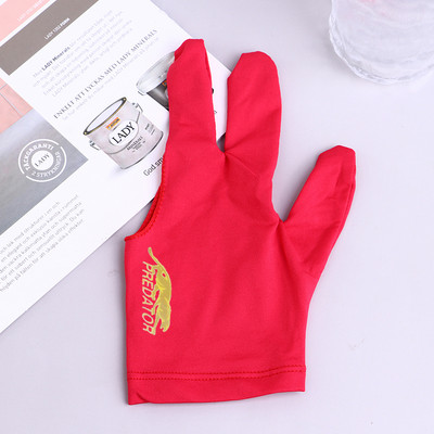 1 vnt. trijų pirštų biliardo pirštinės su biliardo pirštinėmis kairiajai rankai Lycra audiniai, siuvinėjimas, biliardo aksesuaras