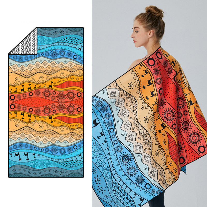 Mikrokiust joogarätik Kiirelt kuivavad vannimatkarätikud Kokkupandavad imavad kerged kokkupandavad pehmed reisispordiks 70cm*140cm