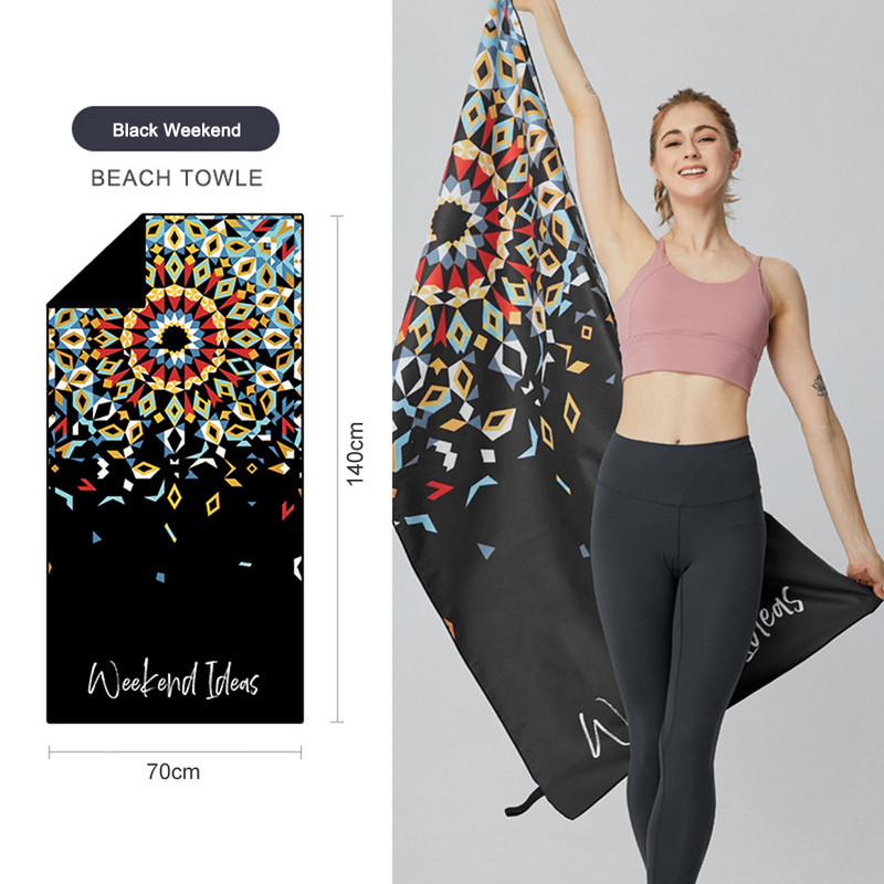 Mikrokiust joogarätik Kiirelt kuivavad vannimatkarätikud Kokkupandavad imavad kerged kokkupandavad pehmed reisispordiks 70cm*140cm