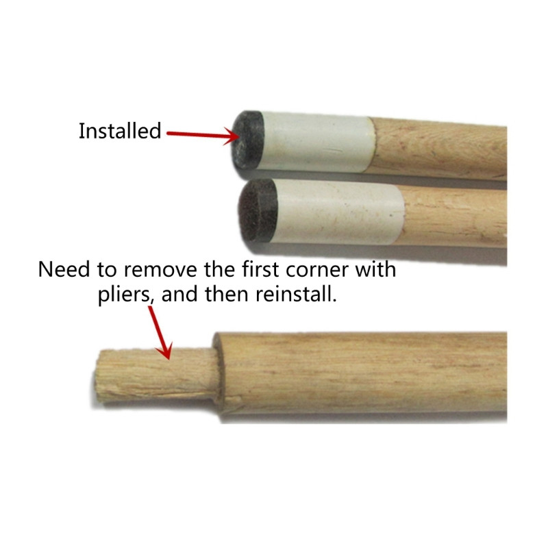 Zamjena vrhova štapova za bilijar od 10 komada s bijelim čaurama za štapove za bilijar, navrtke za štapove za bilijar Setovi vrhova za štapove