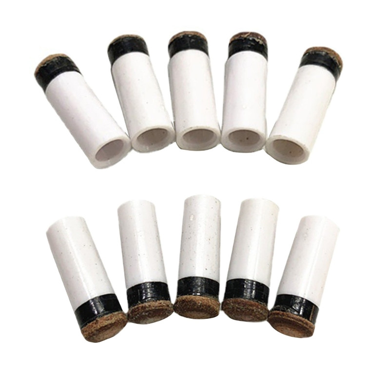 Zamjena vrhova štapova za bilijar od 10 komada s bijelim čaurama za štapove za bilijar, navrtke za štapove za bilijar Setovi vrhova za štapove