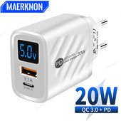 USB įkroviklis 20W greito įkrovimo mobiliojo telefono adapteris, skirtas iPhone 14 Samsung Xiaomi Huawei Quick Charge 3.0 sieninis USB įkroviklio adapteris