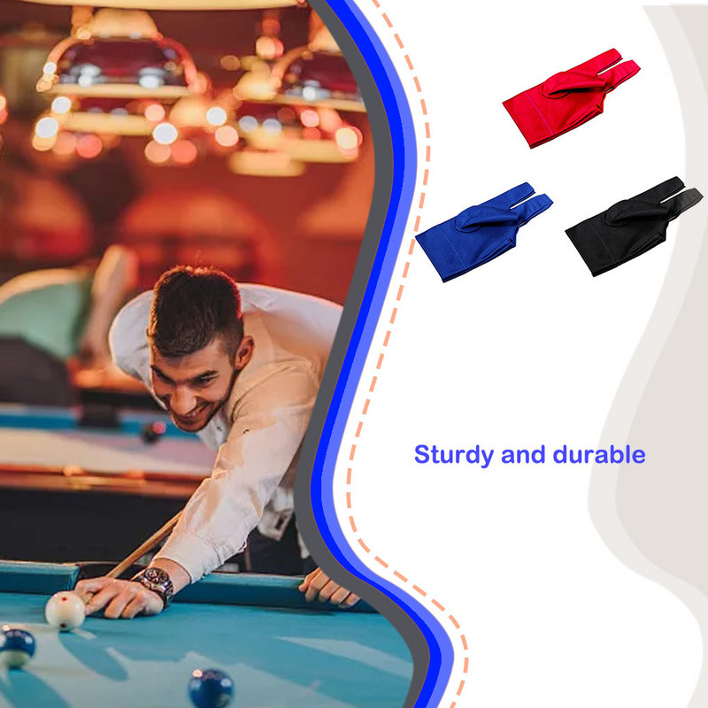 3 tk Professionaalsed snuukrikindad Spandex kolme sõrmega käekindad