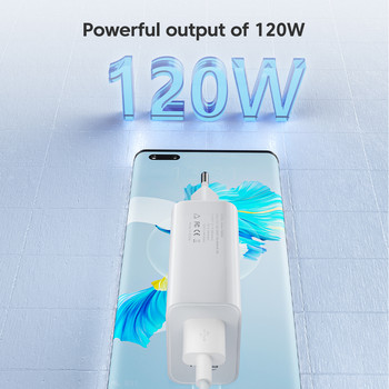 Γρήγορος φορτιστής 120W USB Fast Charging Mobile Phone Adapter Quick Charge 3.0 Wall Charge 6A Type C Καλώδιο για iPhone Samsung Xiaomi
