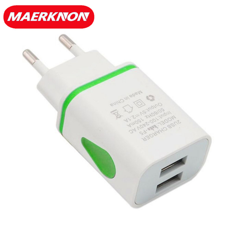USB įkroviklis Dviejų prievadų 2A mobiliojo telefono įkrovimo adapteris, skirtas iPhone Samsung Xiaomi Huawei sieninis įkroviklis, suderinamas su ES / JAV kištuku
