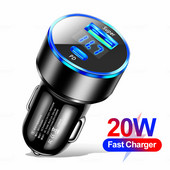 PD 20 W autolaadija QC3.0 ülikiire laadimisadapter C-tüüpi USB 22,5 W kaasaskantav iPhone 14 13 Pro Max / Xiaomi / Samsung jaoks