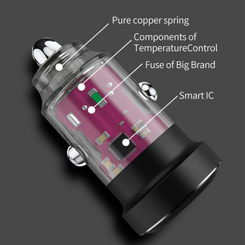 Olaf 48W зарядно за кола Супер бързо зареждане PD QC3.0 USB C зарядно за телефон за кола Тип C адаптер в кола за iPhone Samsung Huawei Xiaomi