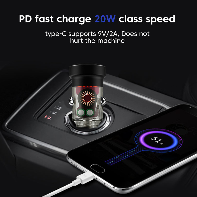 Olaf 48W autolaadija ülikiire laadimine PD QC3.0 USB C autotelefoni laadija C-tüüpi adapter autos iPhone`i jaoks Samsung Huawei Xiaomi