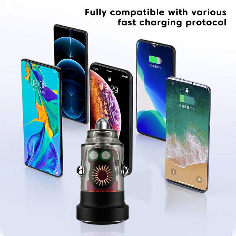 Olaf 48W autolaadija ülikiire laadimine PD QC3.0 USB C autotelefoni laadija C-tüüpi adapter autos iPhone`i jaoks Samsung Huawei Xiaomi