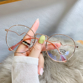 Μεταλλικά γυαλιά με στρογγυλό σκελετό Αντι-μπλε ανοιχτό ανδρικά γυαλιά Γυναικεία γυαλιά 1 τμχ Vintage Wave Legs Απλό Προστασία ματιών Γυαλιά υπολογιστή