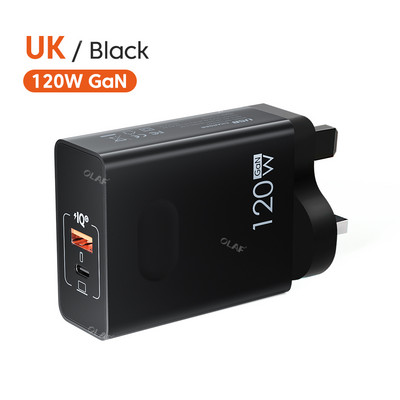 Olaf 120W GaN įkroviklis PD greito įkrovimo mobiliojo telefono įkroviklio adapteris Quick Charge 3.0 Type C kištukai, skirti iPhone 13 Samsung Xiaomi