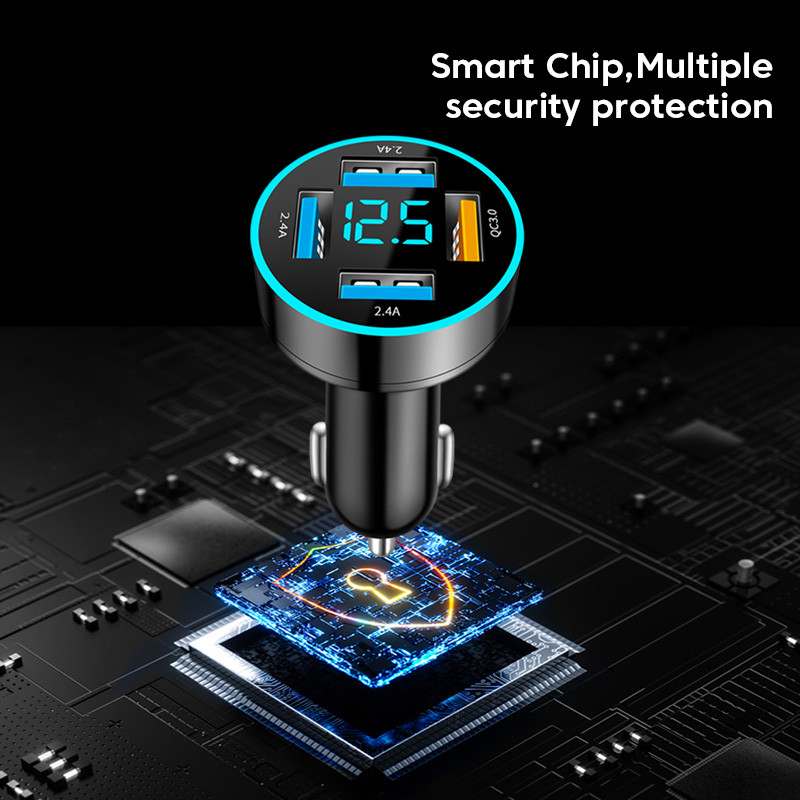 Olaf 66W USB C Φορτιστής αυτοκινήτου 4 θυρών Γρήγορη φόρτιση Φορτιστής PD για κινητό τηλέφωνο στο αυτοκίνητο Προσαρμογέας αναπτήρα αυτοκινήτου για iPhone Huawei