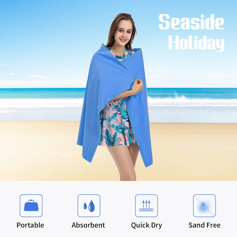 Πετσέτες παραλίας μικροϊνών εξωτερικού χώρου με απορρόφηση νερού πετσέτες γρήγορου στεγνώματος Φορητή πετσέτα μπάνιου για καταδύσεις Αθλητική πετσέτα γιόγκα σερφ