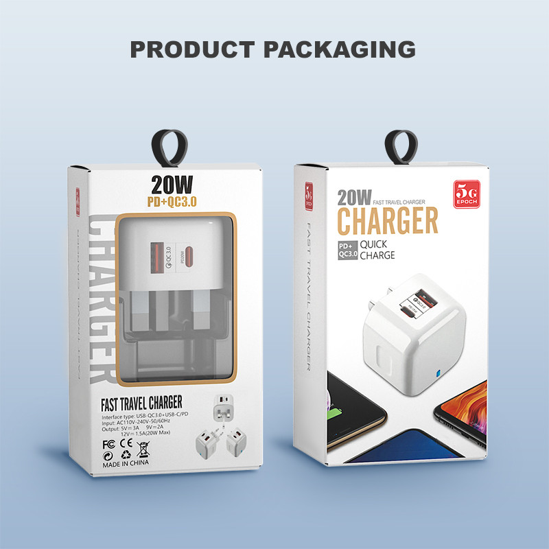 Φορτιστής διπλής θύρας 20W Τηλέφωνο USB τύπου C Καλώδιο γρήγορης φόρτισης Προσαρμογέας USB PD Quick Charge 3.0 για Macbook Pro iPhone Samsung Xiaomi