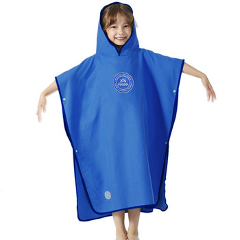 Микрофибърни покривала за плуване за деца Плажни пончо кърпи за баня с качулка Пончо за сърф Бързосъхнещ халат за баня Детски кърпи за плуване