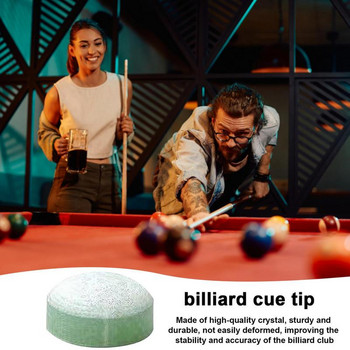 Billiard Cue Tips 13mm Αξεσουάρ Pool Cue Συμβουλές αντικατάστασης ραβδιού πισίνας Επαγγελματικά slip-on Cue Tips Crystal Hard 14mm Snooker