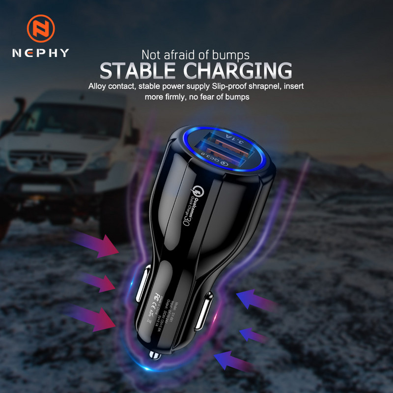 Autolaadija Dual USB Quick Charge 3.0 2.0 Samsung S20 Plus QC 3.0 telefoni laadija adapteri autolaadija jaoks iphone Xiaomi mi 12 jaoks