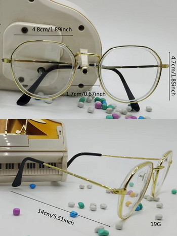 Специална оферта Ретро рамка за компютърни очила Жени Мъже Кръгли очила против синя светлина Блокиращи очила Оптични очила Очила