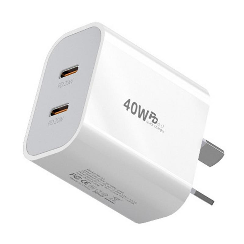 Zidni utikač za punjač 40W glava adaptera za punjenje s dva priključka Čvrsta školjka Alat za punjenje za telefone Slušalice Tableti i drugi uređaji