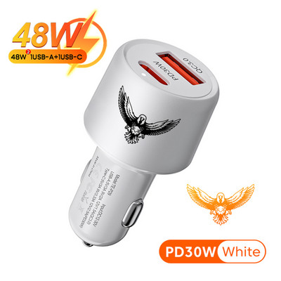 PSDA 3D Monkey 48W Dual USB automobilinio telefono įkroviklis C tipo USB greito įkrovimo automobilinis adapteris, skirtas Xiaomi Samsung Huawei iphone 15 14 QC3.0