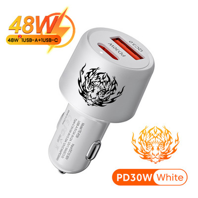 PSDA 3D Monkey 48W Dual USB automobilinio telefono įkroviklis C tipo USB greito įkrovimo automobilinis adapteris, skirtas Xiaomi Samsung Huawei iphone 15 14 QC3.0