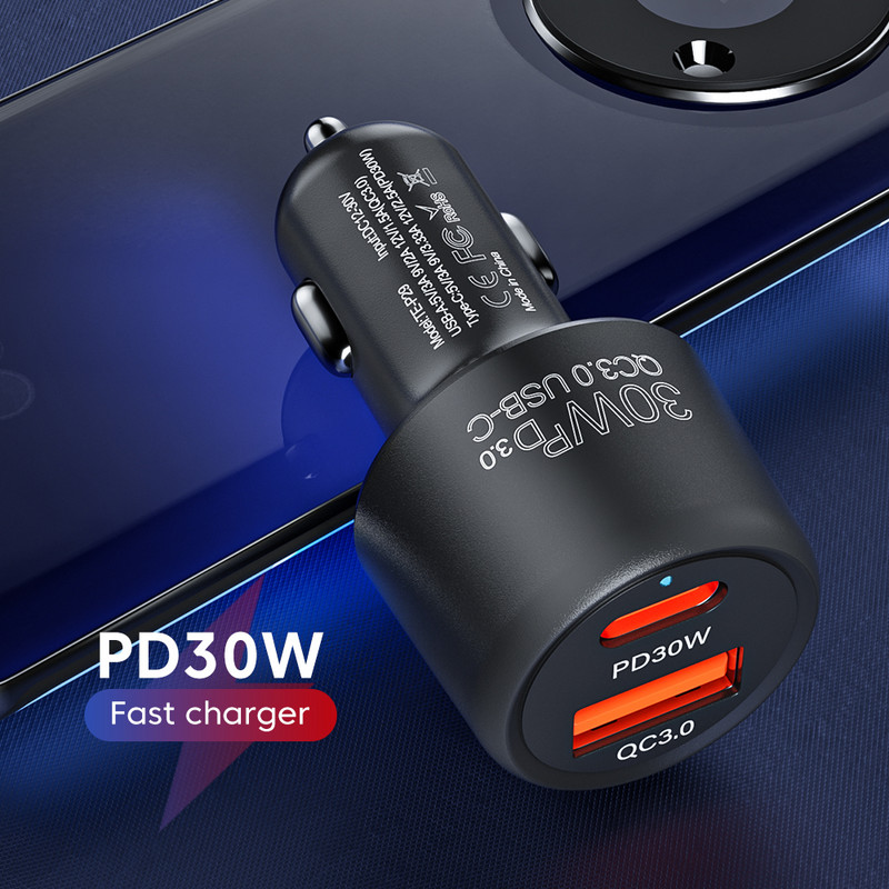 PSDA 3D Monkey 48W Dual USB automobilinio telefono įkroviklis C tipo USB greito įkrovimo automobilinis adapteris, skirtas Xiaomi Samsung Huawei iphone 15 14 QC3.0