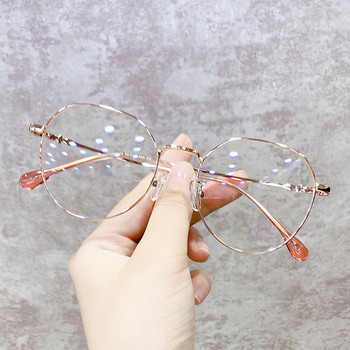 Многоцветни очила против синя светлина Дамски очила за четене Компютри Момичета Ретро стил Метални UV400 очила