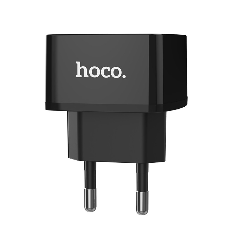 Hoco QC3.0 2.0 EU telefono įkroviklis Samsung S20 S21 Plus 18W greito įkrovimo adapteris Xiaomi Poco X3 F3 USB kelioniniam sieniniam įkrovikliui