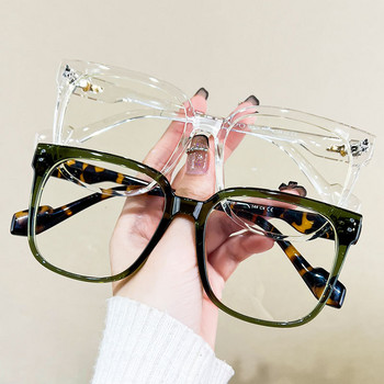 1PC Очила против синя светлина за момичета Квадратна рамка Дамски плоски огледални сладки декоративни очила