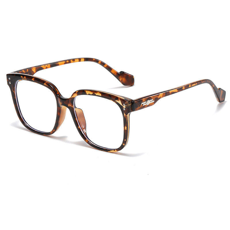 1 tk Tüdrukute antisinised heledad prillid, ruudu raamiga naiste lamepeegliga armsad dekoratiivprillid