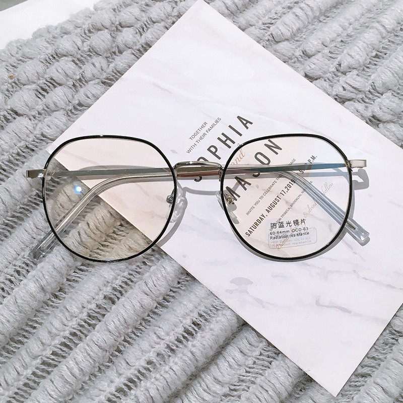 Modne ženske naočale s okruglim okvirom protiv plavih zraka Ženske ukrasne naočale koje blokiraju plavu svjetlost