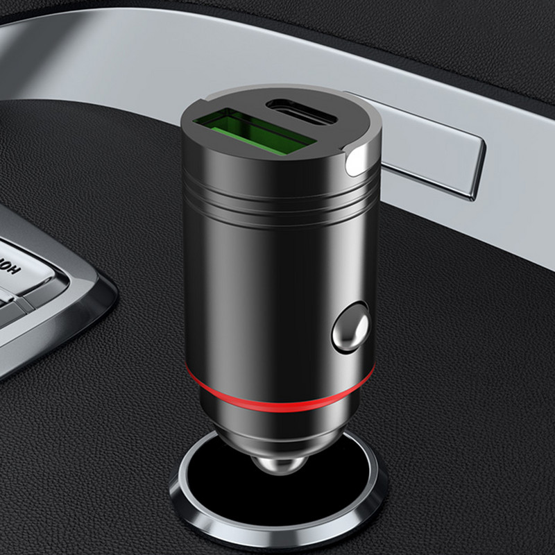 Αυτόματος προσαρμογέας φόρτισης τηλεφώνου 30W/66W QC3.0 PD USB Type-C Αυτόματος γρήγορος φορτιστής Mini 2 θυρών Αντοχή στη θερμότητα για οικογενειακό ταξιδιωτικό γραφείο