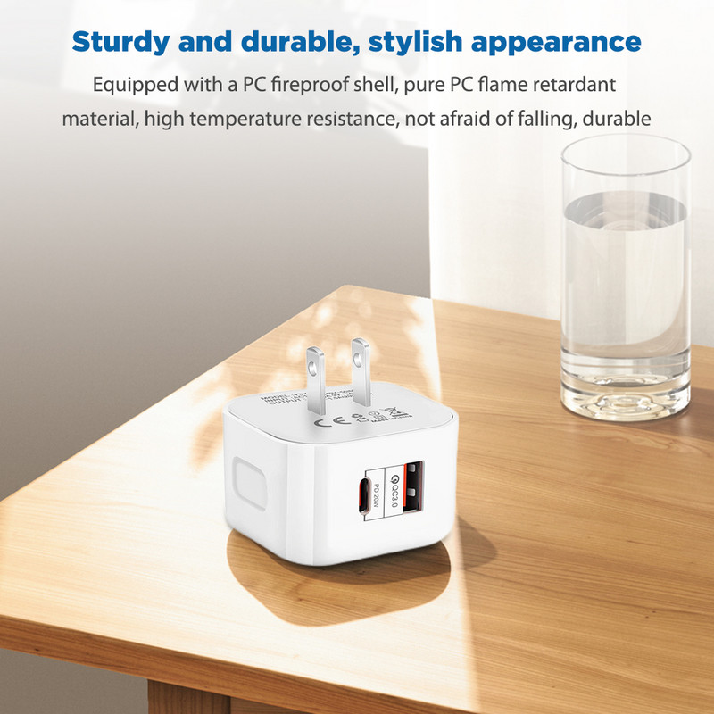 38W USB зарядно бързо зареждане QC 3.0 зареждане за iPhone 13 Pro адаптер за пътуване