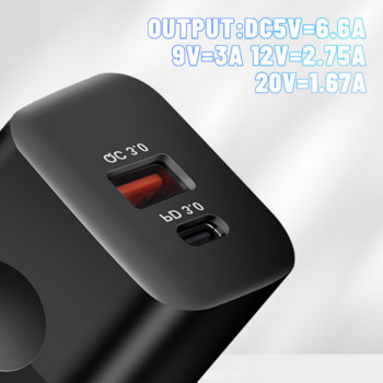Προσαρμογέας γρήγορου φορτιστή PD 20W QC 3.0 USB Type-C για iPhone Φορτιστές κινητών τηλεφώνων γρήγορης φόρτισης Samsung ΗΠΑ/ΕΕ/ΗΒ Τυπική πρίζα
