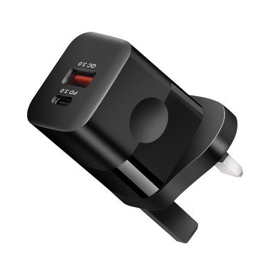 Προσαρμογέας γρήγορου φορτιστή PD 20W QC 3.0 USB Type-C για iPhone Φορτιστές κινητών τηλεφώνων γρήγορης φόρτισης Samsung ΗΠΑ/ΕΕ/ΗΒ Τυπική πρίζα