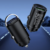 Μίνι κρυφός φορτιστής αυτοκινήτου USB 100w Τύπος C Qc3.0 PD Φορτιστής αυτοκινήτου Γρήγορη φόρτιση Φορτιστής τηλεφώνου αυτοκινήτου Προσαρμογέας Flash Charge πολλαπλών λειτουργιών