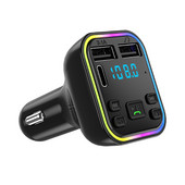 RGB Bluetooth 5.3 FM saatja auto MP3-mängija jaoks Handfree PD+QC3.0 autolaadija Bluetooth-adapter telefoni pendrive TF kaardi jaoks