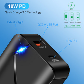 40W PD Charger Quick Charge 4.0 3.0 Type C PD USB C Charger For iPhone 14 13 12 Pro Max Xiaomi Huawei USB Mobile Phones Adapter