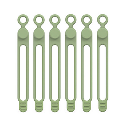 6 vnt. Silikoniniai kabelių dirželiai Vielos laikiklis ausinių telefono įkrovikliui pelė Daugkartinio naudojimo tvirtinimo kabelių raiščiai Laido rišiklis