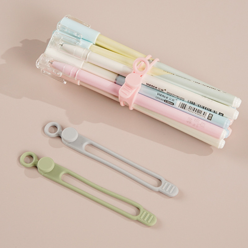 6 vnt. Silikoniniai kabelių dirželiai Vielos laikiklis ausinių telefono įkrovikliui pelė Daugkartinio naudojimo tvirtinimo kabelių raiščiai Laido rišiklis