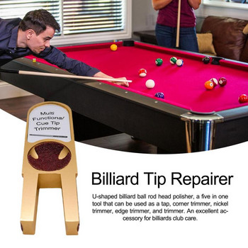 Billiards Pool Cue Tip Shaper Tool Muti-functional Dime Shaper Shaper Nickel Shaper Trimmer Cue Tip Burnisher Tool