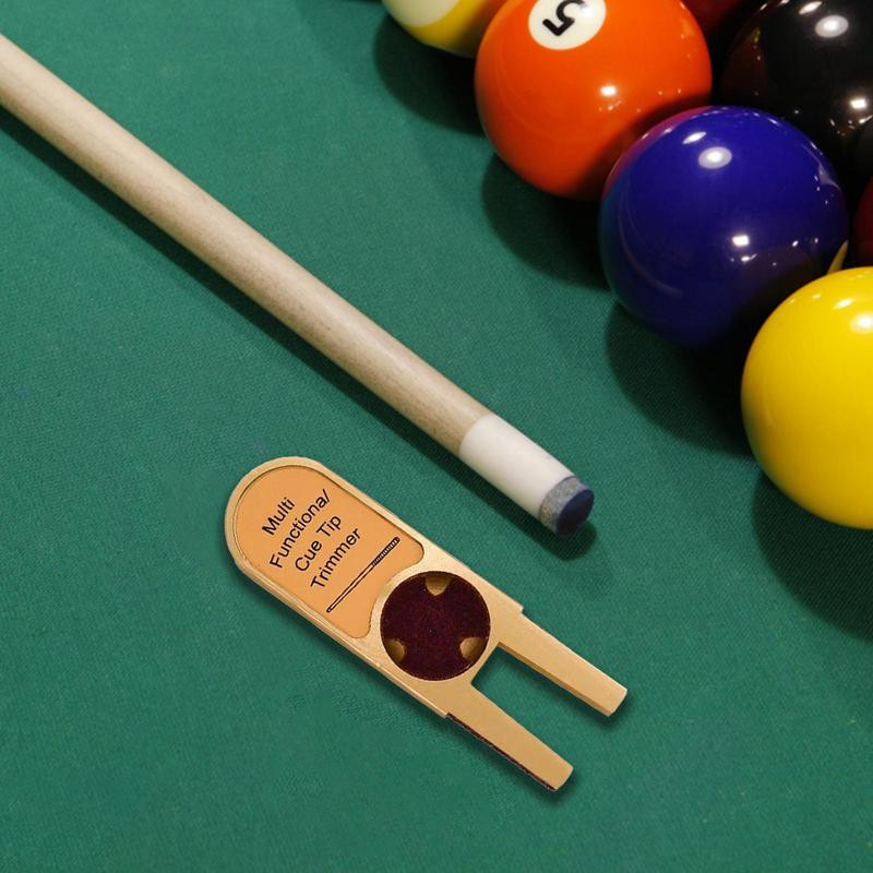 Billiards Pool Cue Tip Shaper Tool Muti-functional Dime Shaper Shaper Nickel Shaper Trimmer Cue Tip Burnisher Tool