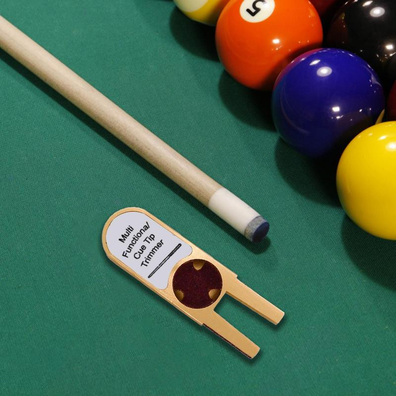 Billiards Pool Cue Tip Shaper Tool Muti-functional Dime Shaper Shaper Nickel Shaper Trimmer Cue Tip Burnisher Tool